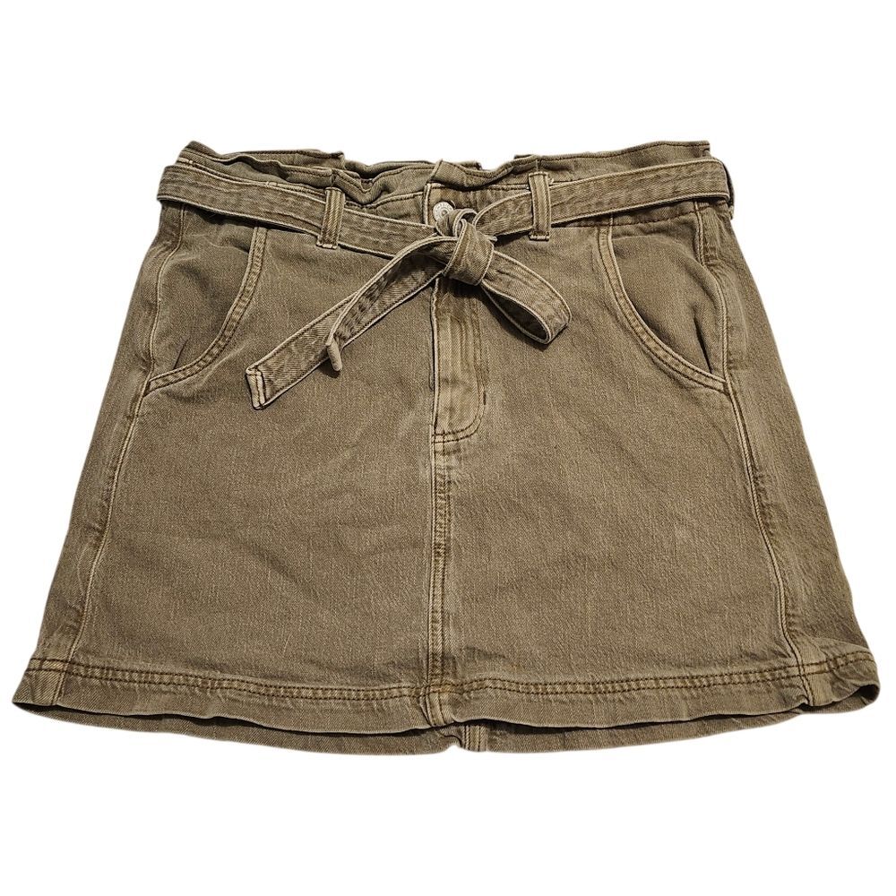 American Eagle Army Olive Green Paperbag Mini Skirt. Sz. 12